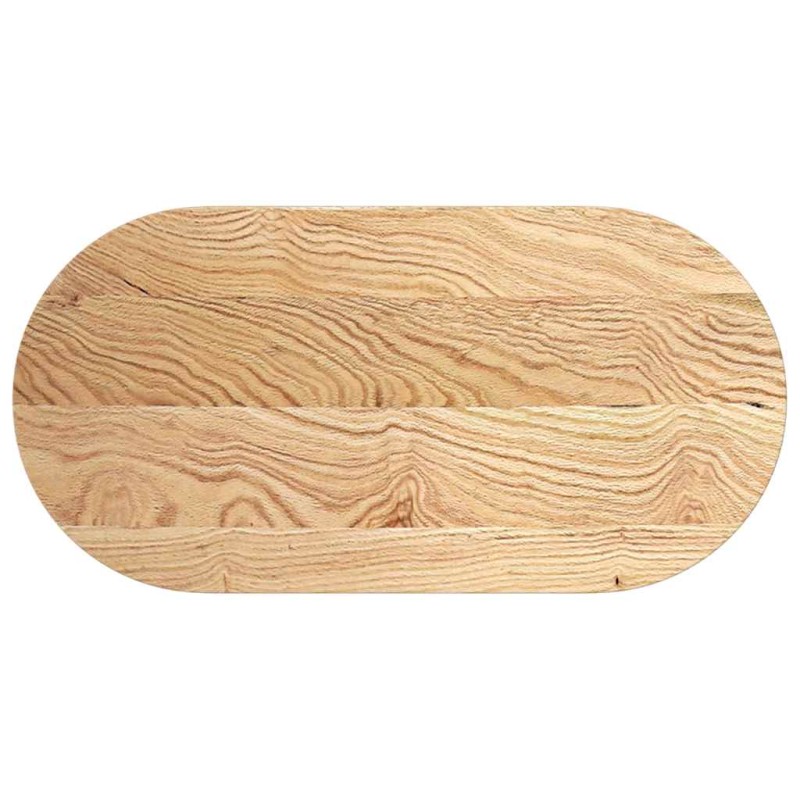 vidaXL Επιτραπέζια επιφάνεια 100x50x2 cm μασίφ ξύλο δρυς οβάλ