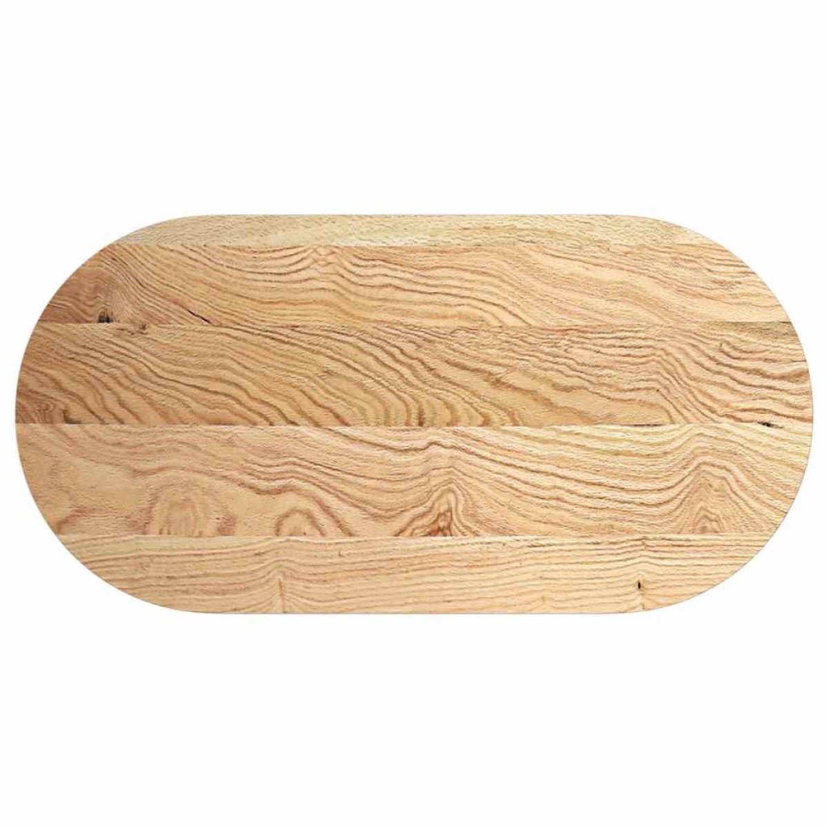 vidaXL Επιφάνεια Τραπεζιού Οβάλ 120x60x2 εκ. από Μασίφ Ξύλο Δρυός