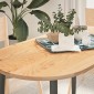 vidaXL Επιφάνεια Τραπεζιού Οβάλ 120x60x2 εκ. από Μασίφ Ξύλο Δρυός