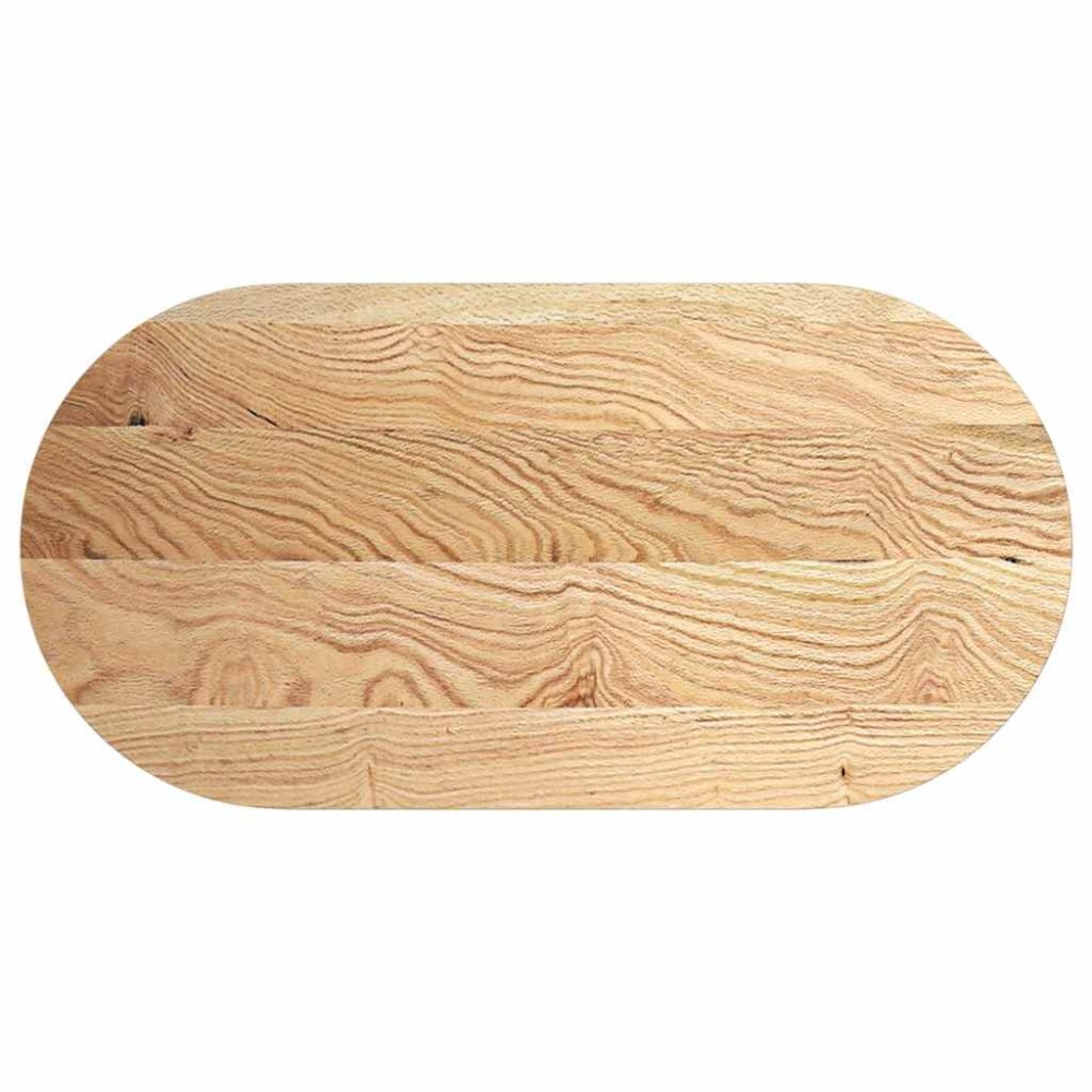vidaXL Επιτραπέζια επιφάνεια 120x60x4 εκ. από Μασίφ Ξύλο Δρυός Οβάλ
