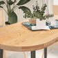 vidaXL Επιτραπέζια επιφάνεια 120x60x4 εκ. από Μασίφ Ξύλο Δρυός Οβάλ