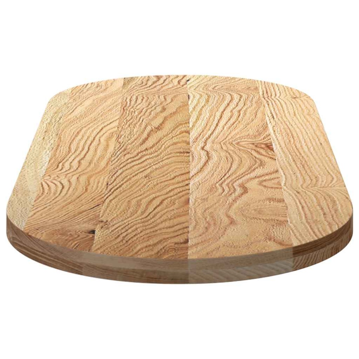 vidaXL Επιτραπέζια επιφάνεια 140x60x4 εκ. από Μασίφ Ξύλο Δρυός Οβάλ