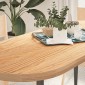 vidaXL Επιτραπέζια επιφάνεια 140x60x4 εκ. από Μασίφ Ξύλο Δρυός Οβάλ