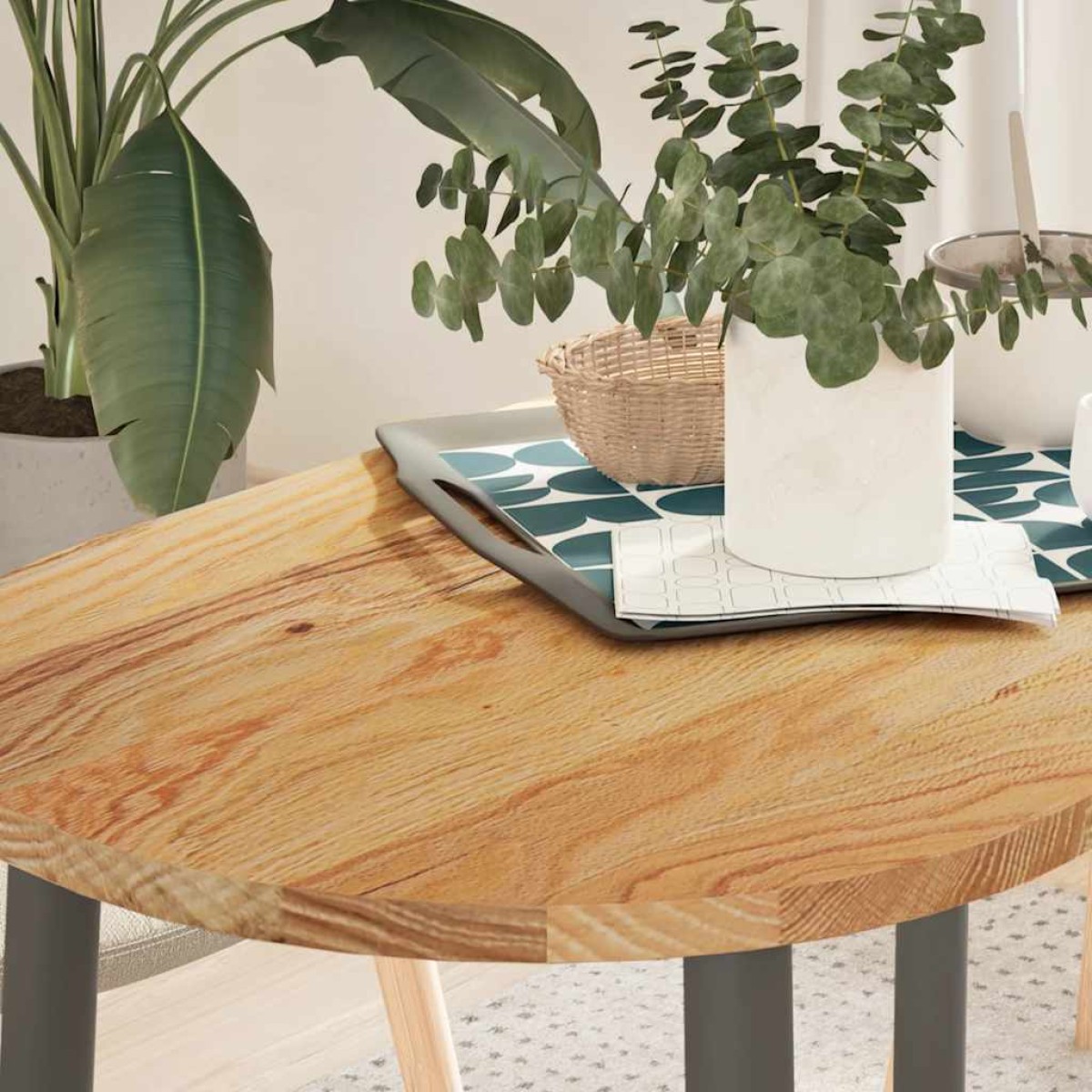 vidaXL Επιτραπέζια επιφάνεια Ανοιχτό Καφέ 100x50x2 εκ. Ξύλο Δρυός Οβάλ