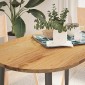 vidaXL Επιτραπέζια επιφάνεια Ανοιχτό Καφέ 120x60x2 εκ. Ξύλο Δρυός Οβάλ