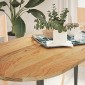 vidaXL Επιτραπέζια επιφάνεια Ανοιχτό Καφέ 140x60x2 εκ. Ξύλο Δρυός Οβάλ