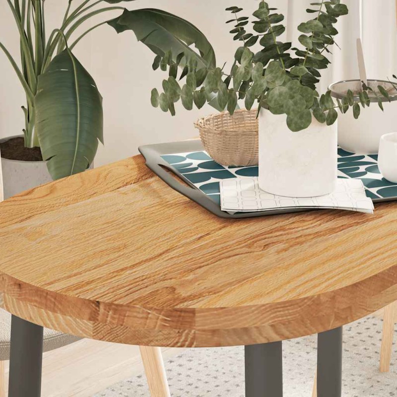 vidaXL Επιτραπέζια επιφάνεια Ανοιχτό Καφέ 100x50x4 εκ. Ξύλο Δρυός Οβάλ