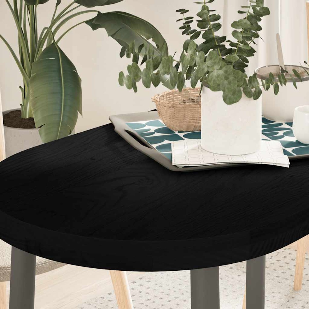 vidaXL Επιτραπέζια επιφάνεια Σκούρο Καφέ 100x50x4 εκ. Ξύλο Δρυός Οβάλ
