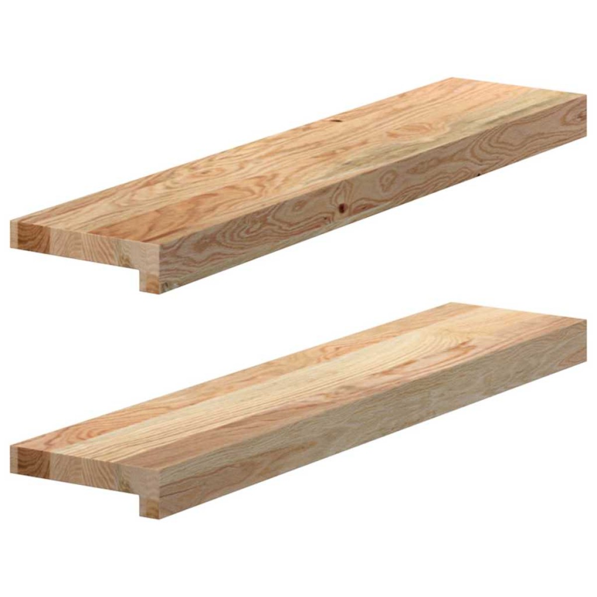 vidaXL Περβάζια Παραθύρων 2 τεμ. Ακατέργαστα 70x15x2 εκ. Μασίφ Δρυς