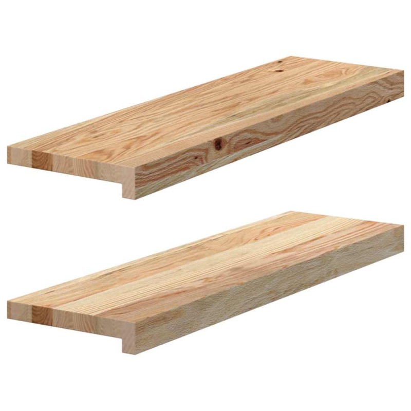 vidaXL Περβάζια παραθύρων 2 τεμ. 70x20x2 εκ. Ακατέργαστο Μασίφ Δρυός