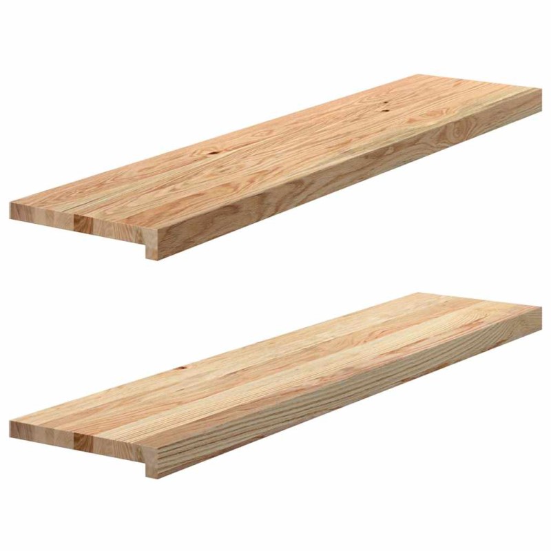 vidaXL Περβάζια παραθύρων 2 τεμ. 110x25x2 εκ. Ακατέργαστο Μασίφ Δρυός