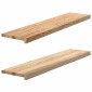 vidaXL Περβάζια παραθύρων 2 τεμ. 110x25x2 εκ. Ακατέργαστο Μασίφ Δρυός