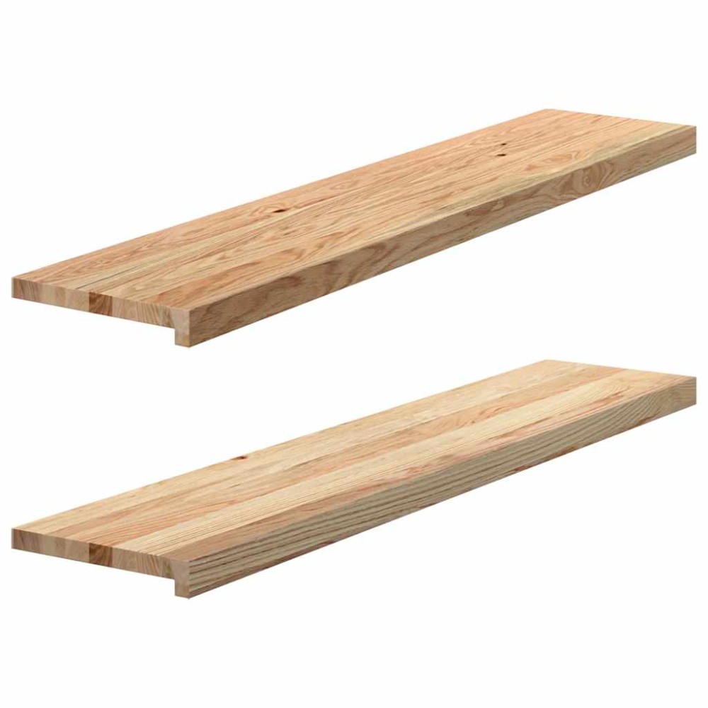 vidaXL Περβάζια παραθύρων 2 τεμ. 120x25x2 εκ. Ακατέργαστο Μασίφ Δρυός