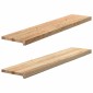 vidaXL Περβάζια παραθύρων 2 τεμ. 120x25x2 εκ. Ακατέργαστο Μασίφ Δρυός