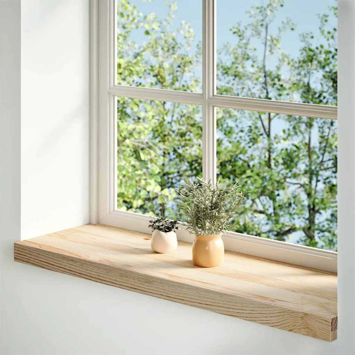 vidaXL Περβάζια παραθύρων 2 τεμ. 70x30x2 εκ. Ακατέργαστο Μασίφ Δρυός