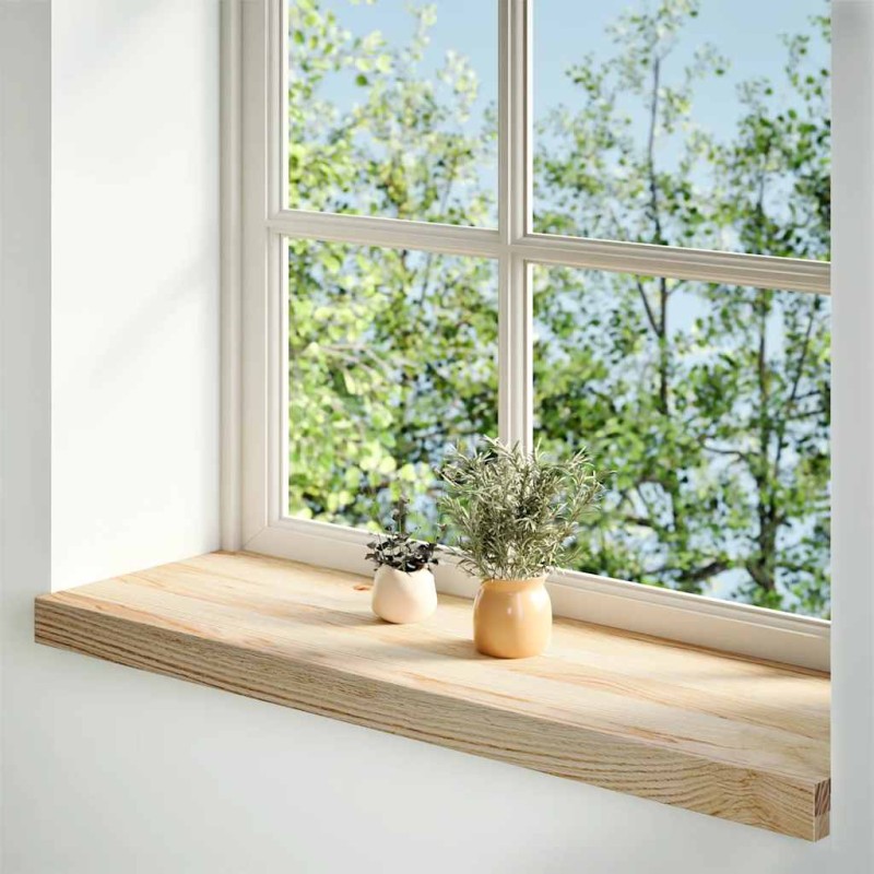 vidaXL Περβάζια παραθύρων 2 τεμ. 70x30x2 εκ. Ακατέργαστο Μασίφ Δρυός