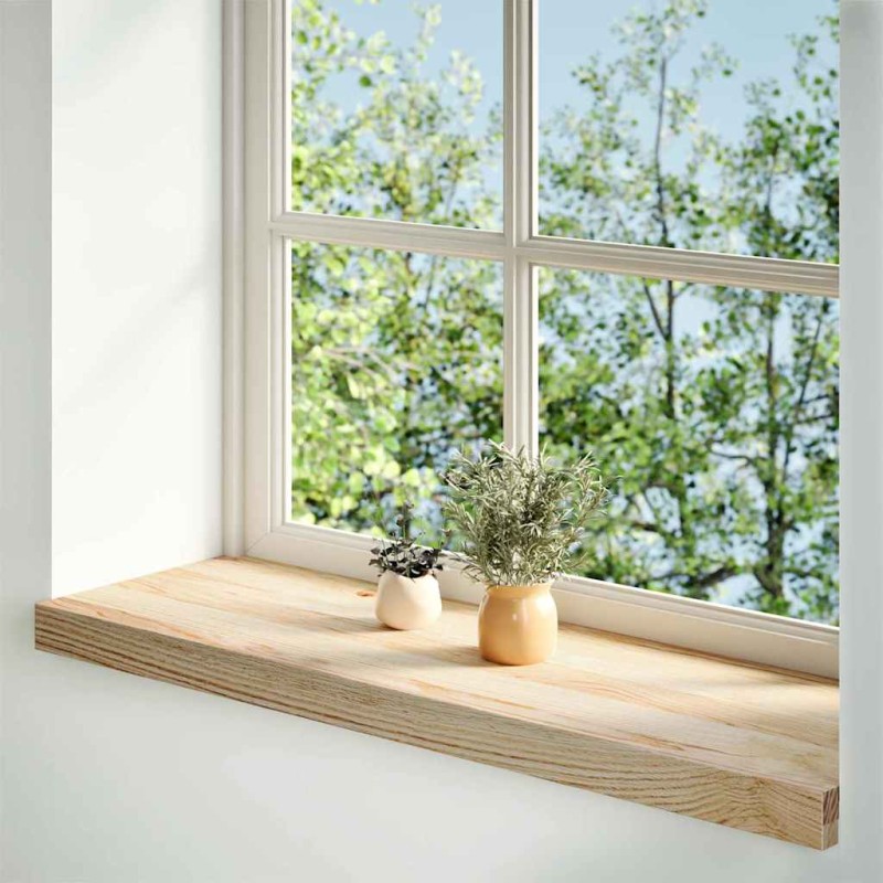vidaXL Περβάζια παραθύρων 2 τεμ. 90x30x2 εκ. Ακατέργαστο Μασίφ Δρυός