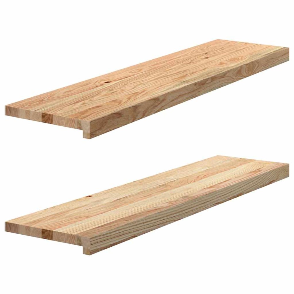 vidaXL Περβάζια παραθύρων 2 τεμ. 100x30x2 εκ. Ακατέργαστο Μασίφ Δρυός