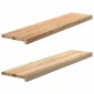 vidaXL Περβάζια παραθύρων 2 τεμ. 110x30x2 εκ. Ακατέργαστο Μασίφ Δρυός