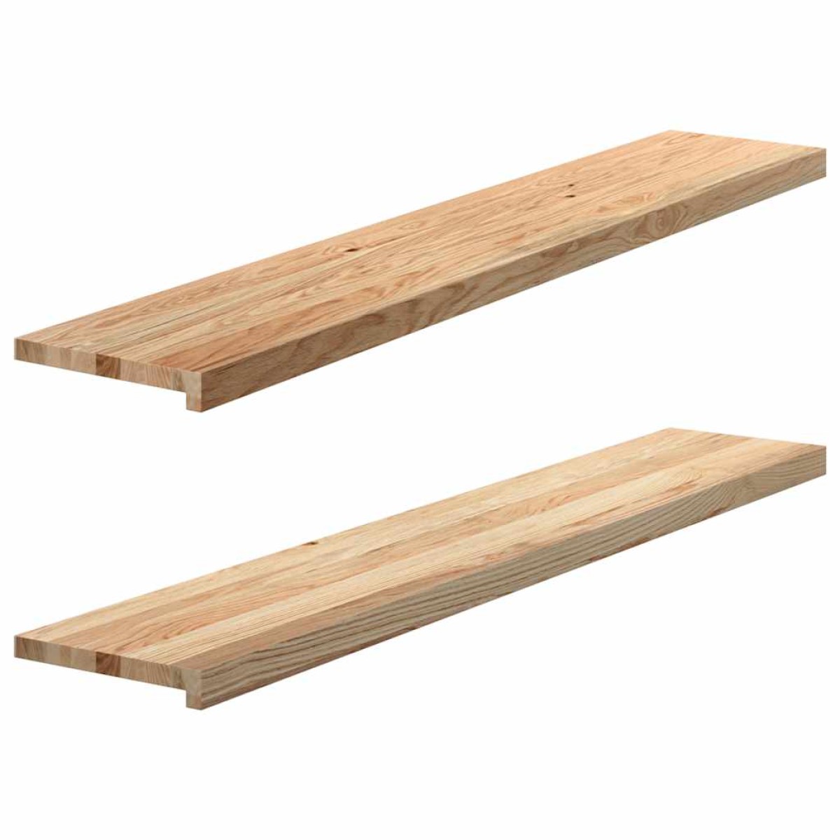vidaXL Περβάζια παραθύρων 2 τεμ. 140x30x2 εκ. Ακατέργαστο Μασίφ Δρυός