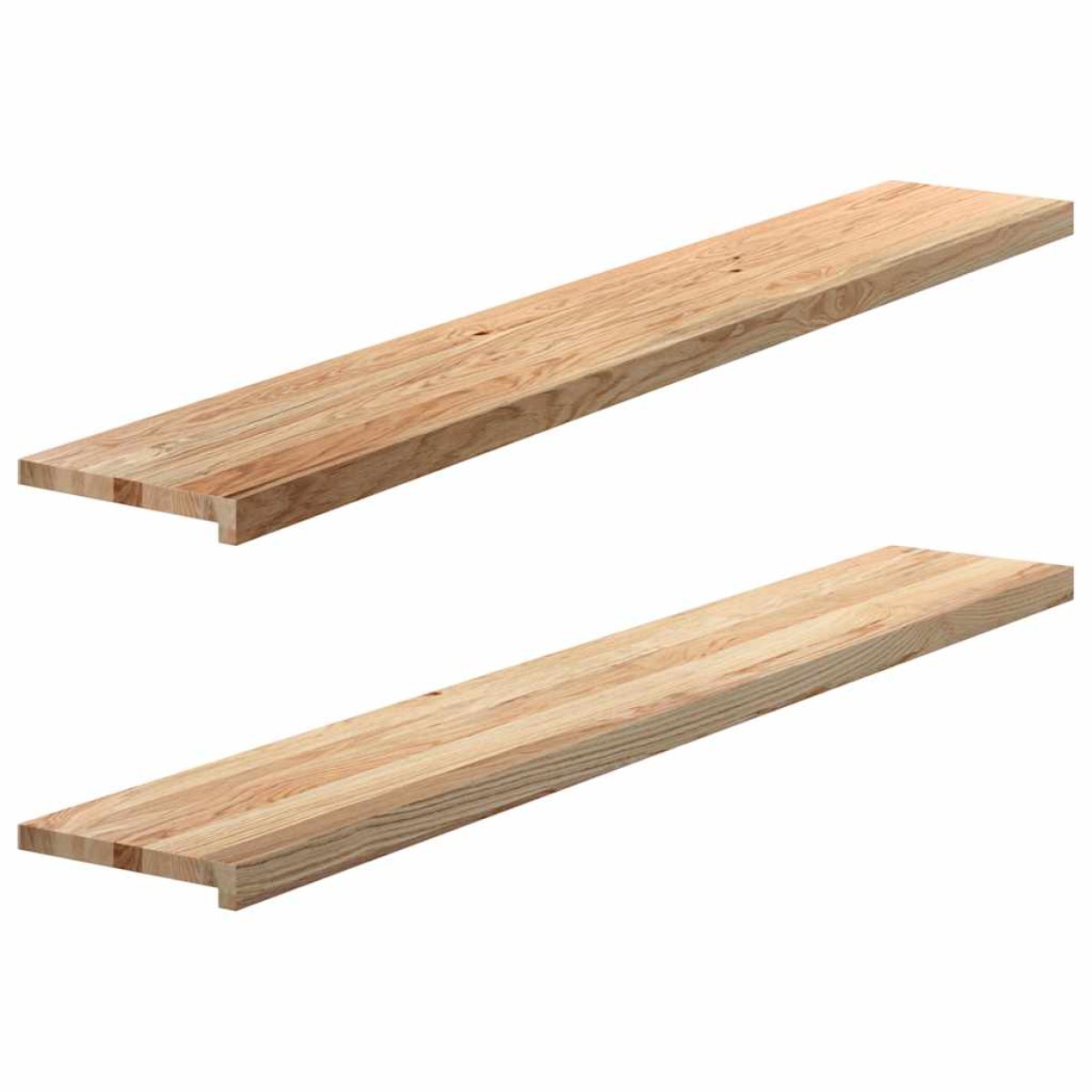 vidaXL Περβάζια παραθύρων 2 τεμ. 160x30x2 εκ. Ακατέργαστο Μασίφ Δρυός
