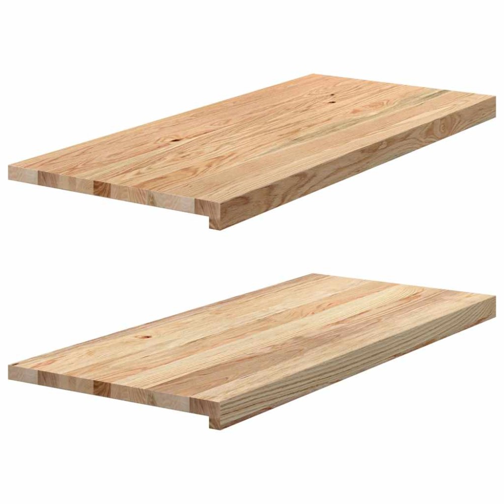 vidaXL Περβάζια παραθύρων 2 τεμ. 90x40x2 εκ. Ακατέργαστο Μασίφ Δρυός