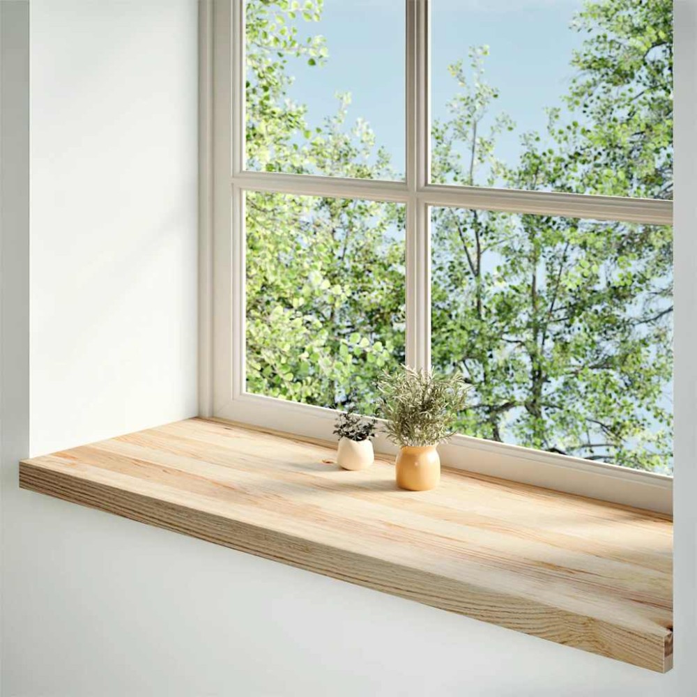 vidaXL Περβάζια παραθύρων 2 τεμ. 110x40x2 εκ. Ακατέργαστο Μασίφ Δρυός