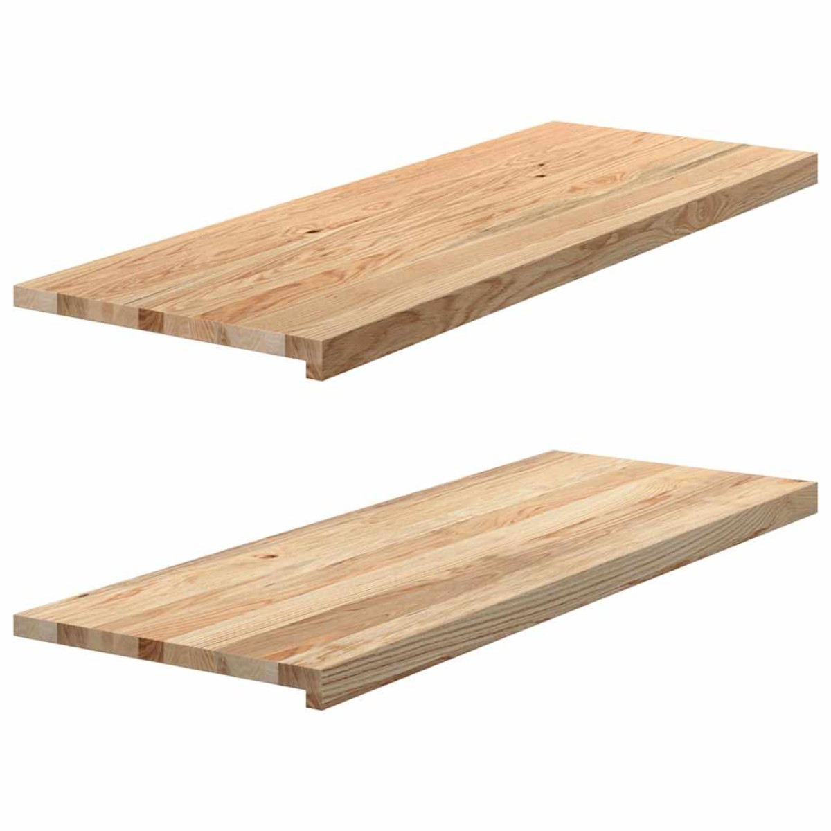 vidaXL Περβάζια παραθύρων 2 τεμ. 110x40x2 εκ. Ακατέργαστο Μασίφ Δρυός