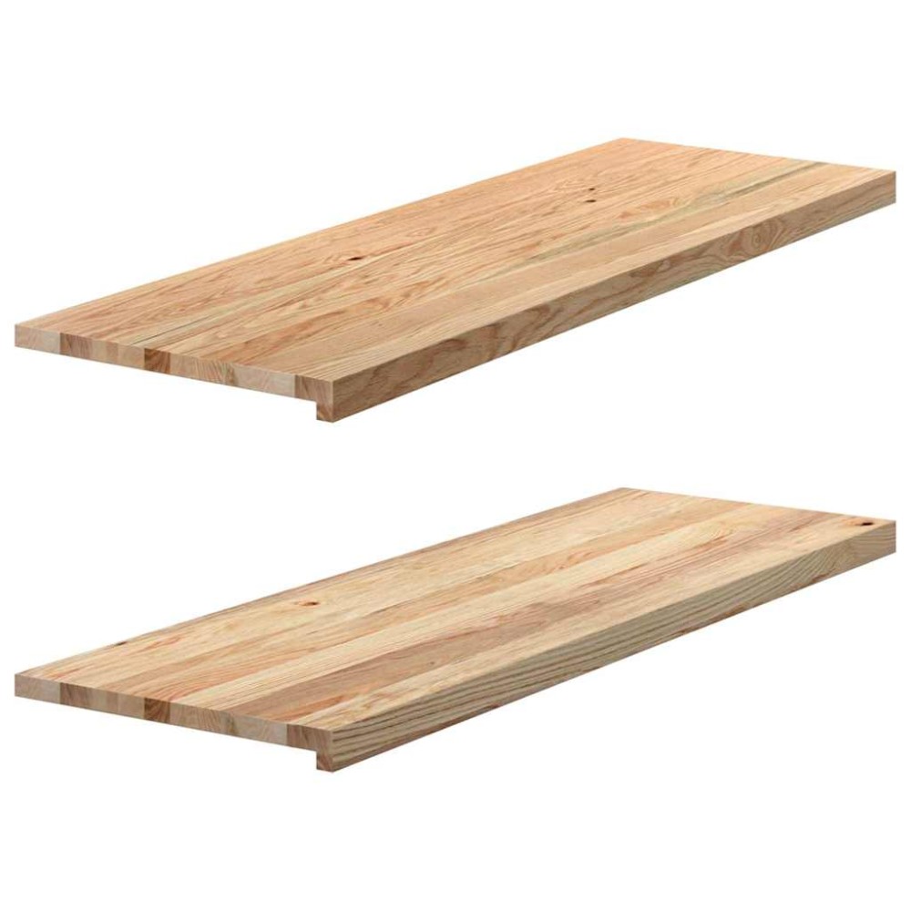 vidaXL Περβάζια παραθύρων 2 τεμ. 120x40x2 εκ. Ακατέργαστο Μασίφ Δρυός