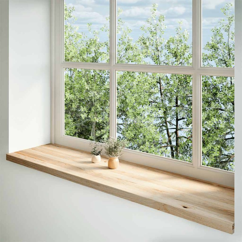 vidaXL Περβάζια παραθύρων 2 τεμ. 160x40x2 εκ. Ακατέργαστο Μασίφ Δρυός