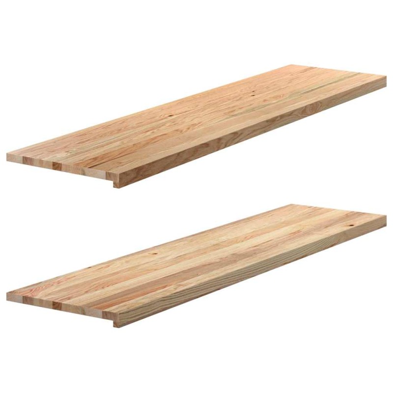 vidaXL Περβάζια παραθύρων 2 τεμ. 160x40x2 εκ. Ακατέργαστο Μασίφ Δρυός
