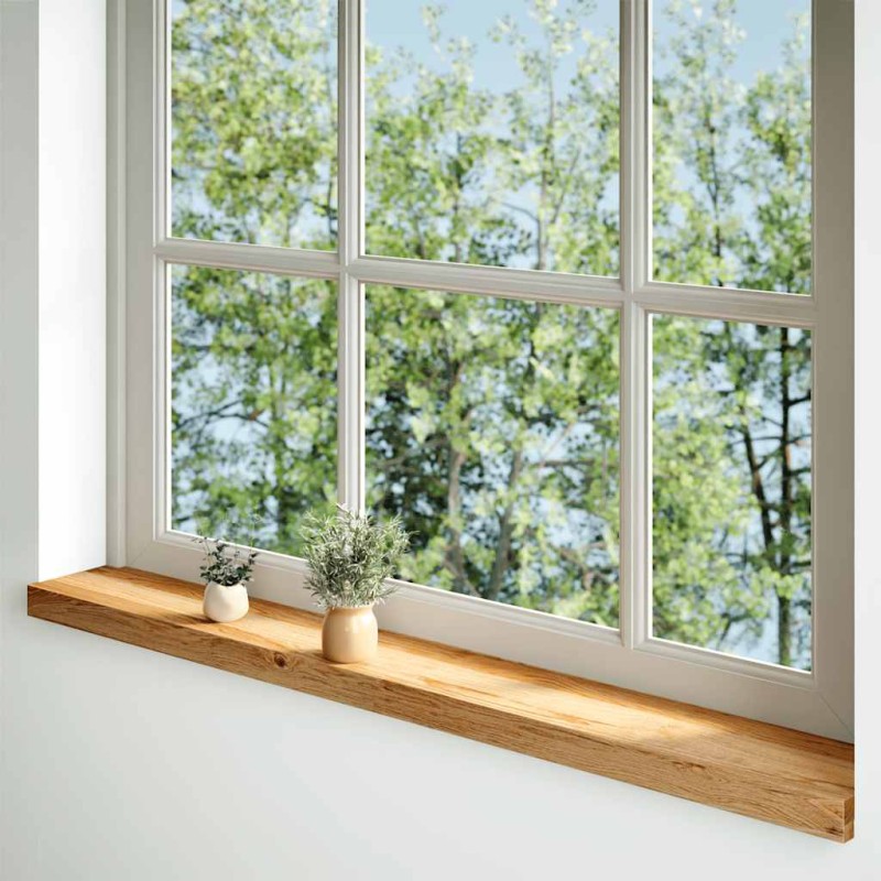 vidaXL Περβάζια παραθύρων 2 τεμ. Αν. Καφέ 160x15x2εκ. Μασίφ Ξύλο Δρυός