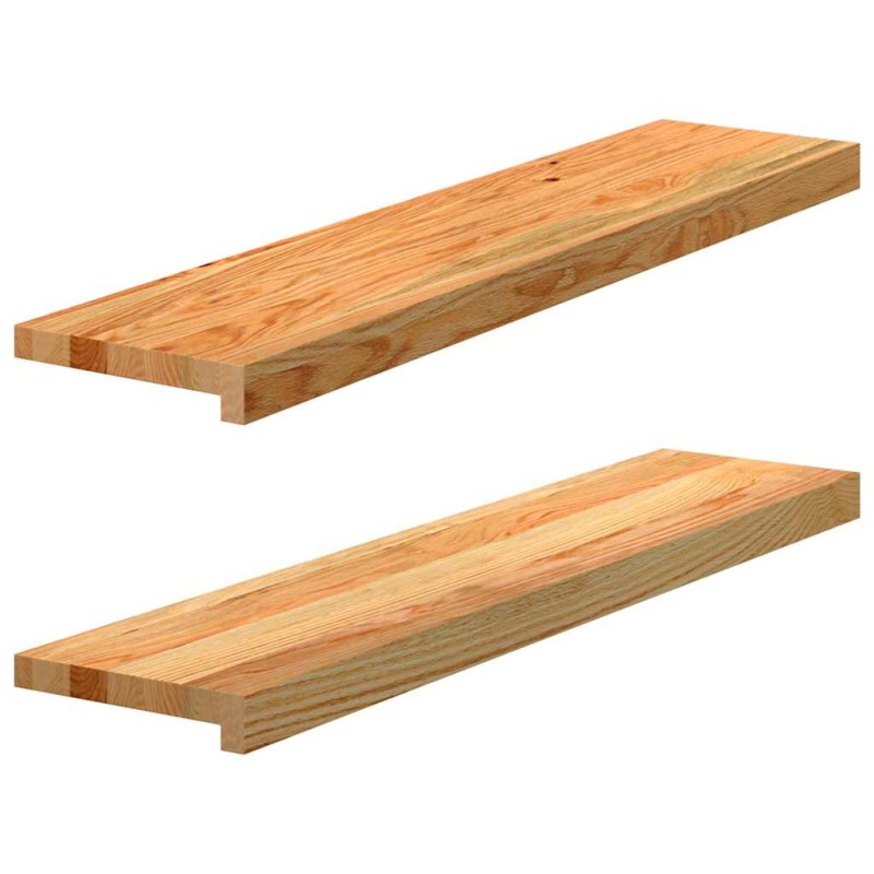 vidaXL Περβάζια παραθύρων 2 τεμ. Αν. Καφέ 90x20x2 εκ. Μασίφ Ξύλο Δρυός