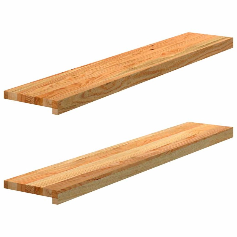 vidaXL Περβάζια παραθύρων 2 τεμ. Αν. Καφέ 110x20x2εκ. Μασίφ Ξύλο Δρυός