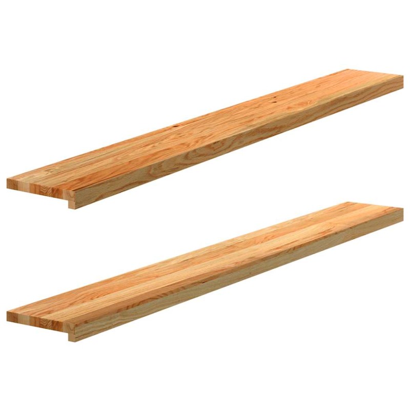 vidaXL Περβάζια παραθύρων 2 τεμ. Αν. Καφέ 160x20x2εκ. Μασίφ Ξύλο Δρυός