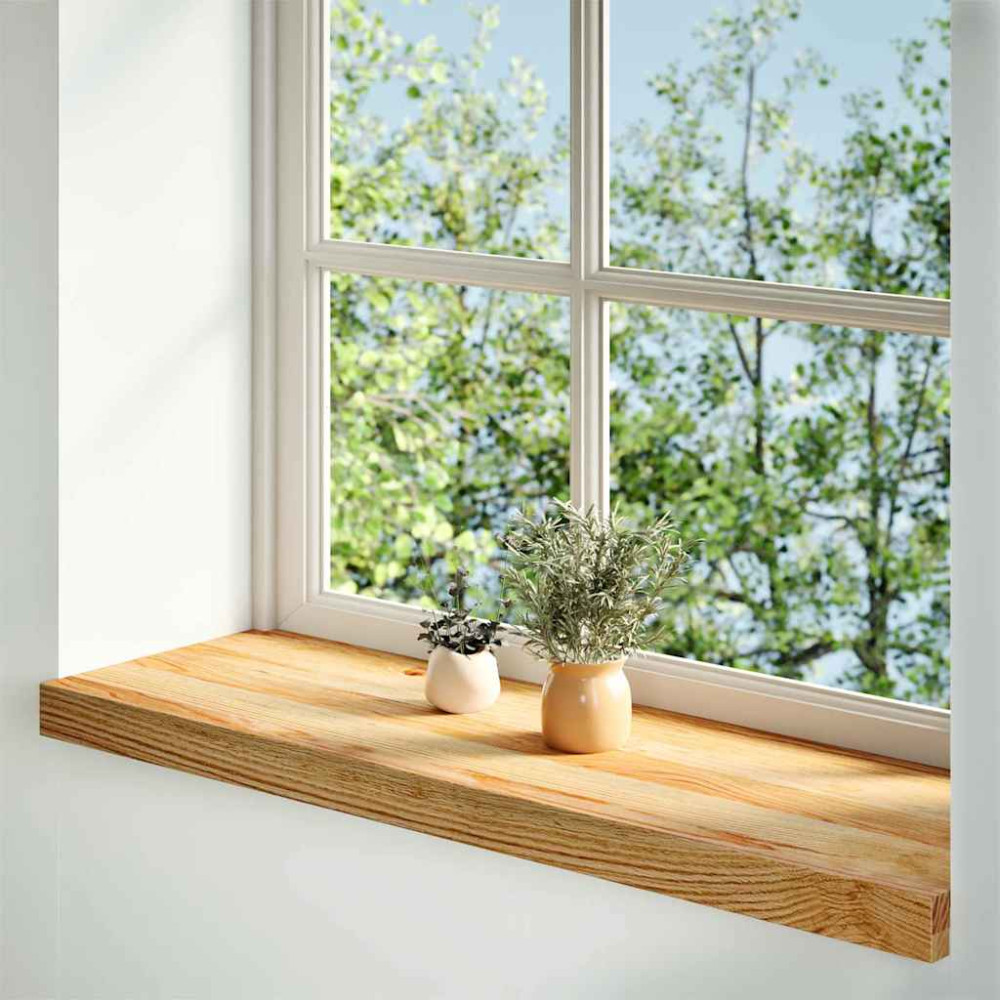 vidaXL Περβάζια παραθύρων 2 τεμ. Αν. Καφέ 70x25x2 εκ. Μασίφ Ξύλο Δρυός