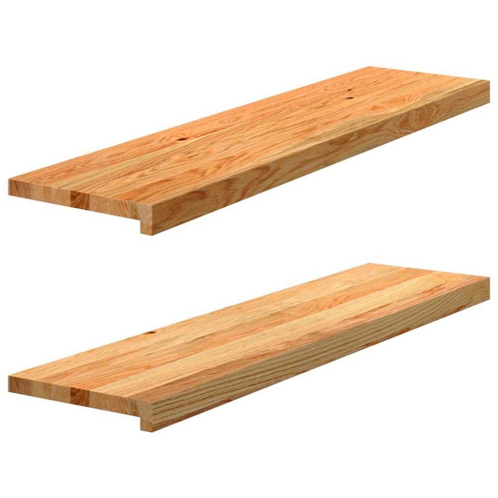 vidaXL Περβάζια παραθύρων 2 τεμ. Αν. Καφέ 100x25x2εκ. Μασίφ Ξύλο Δρυός
