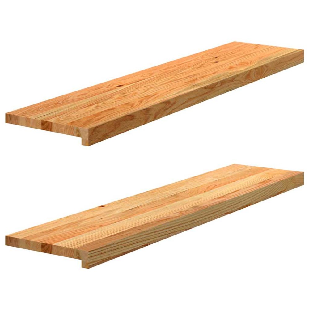 vidaXL Περβάζια παραθύρων 2 τεμ. Αν. Καφέ 110x25x2εκ. Μασίφ Ξύλο Δρυός