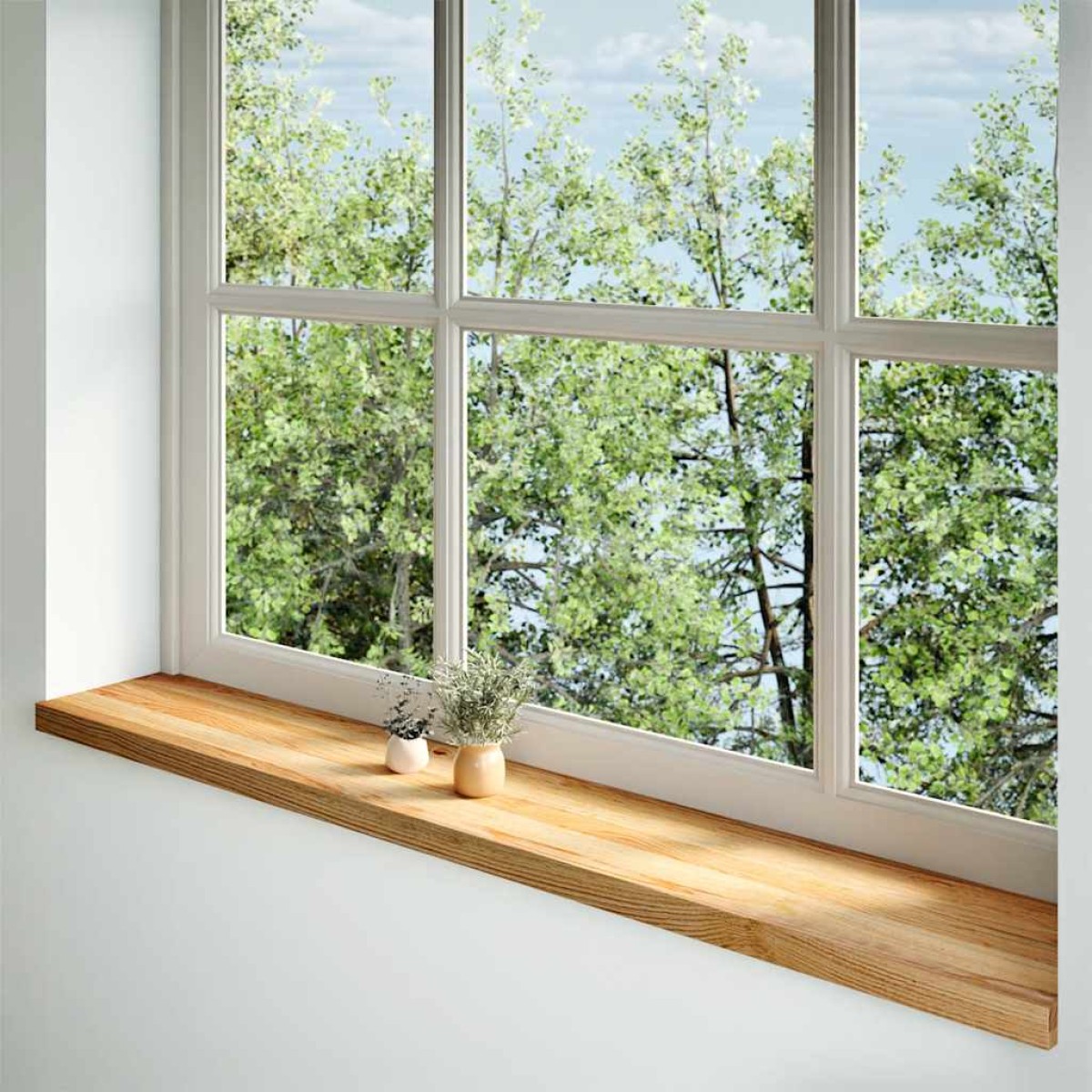 vidaXL Περβάζια παραθύρων 2 τεμ. Αν. Καφέ 160x25x2εκ. Μασίφ Ξύλο Δρυός