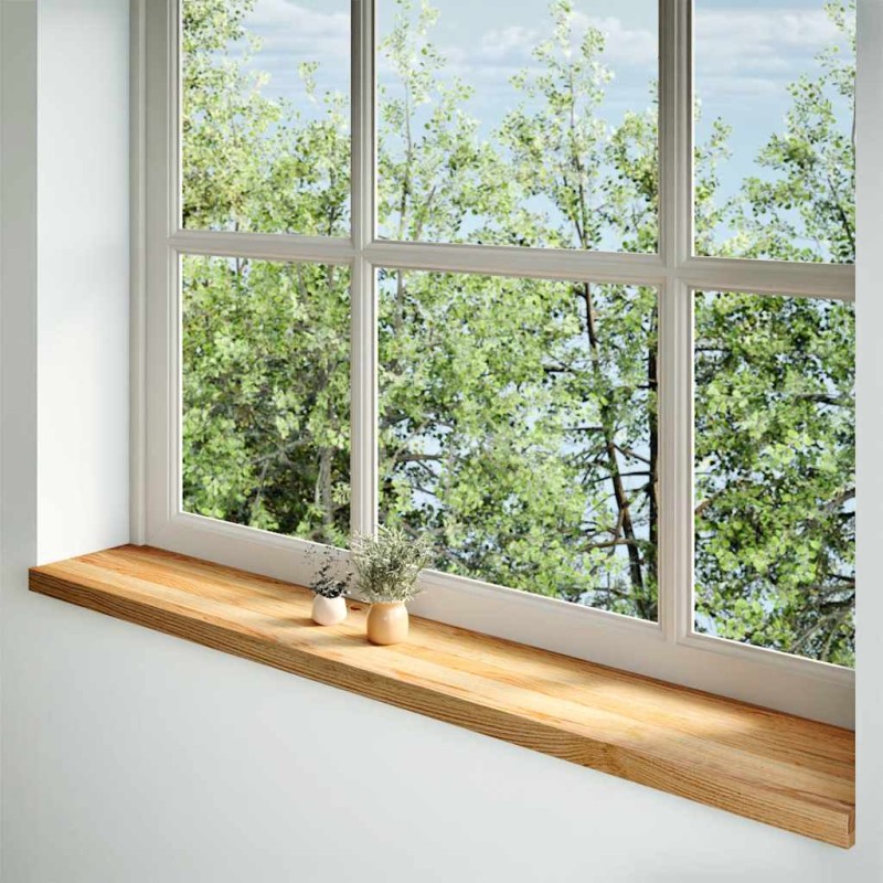 vidaXL Περβάζια παραθύρων 2 τεμ. Αν. Καφέ 160x25x2εκ. Μασίφ Ξύλο Δρυός