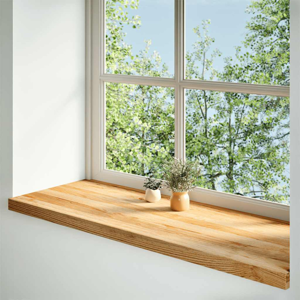 vidaXL Περβάζια παραθύρων 2 τεμ. Αν. Καφέ 100x40x2εκ. Μασίφ Ξύλο Δρυός