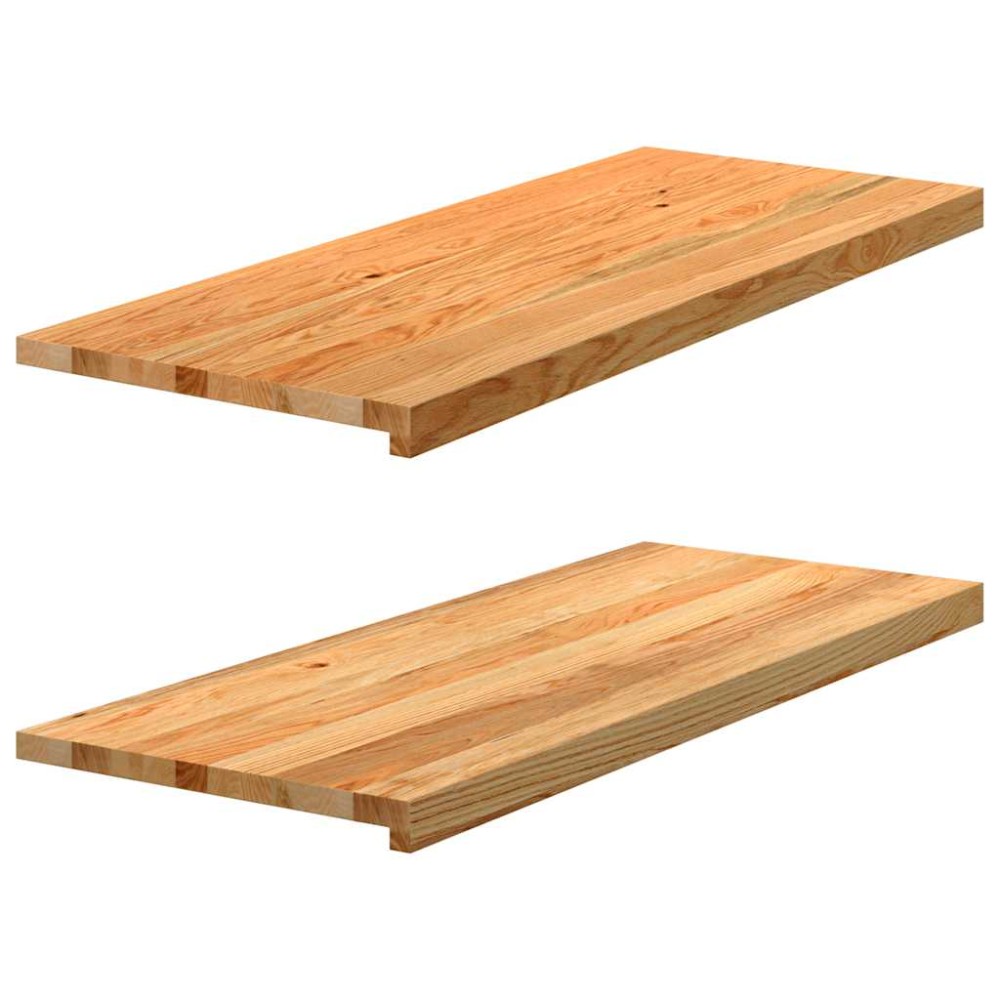 vidaXL Περβάζια παραθύρων 2 τεμ. Αν. Καφέ 100x40x2εκ. Μασίφ Ξύλο Δρυός