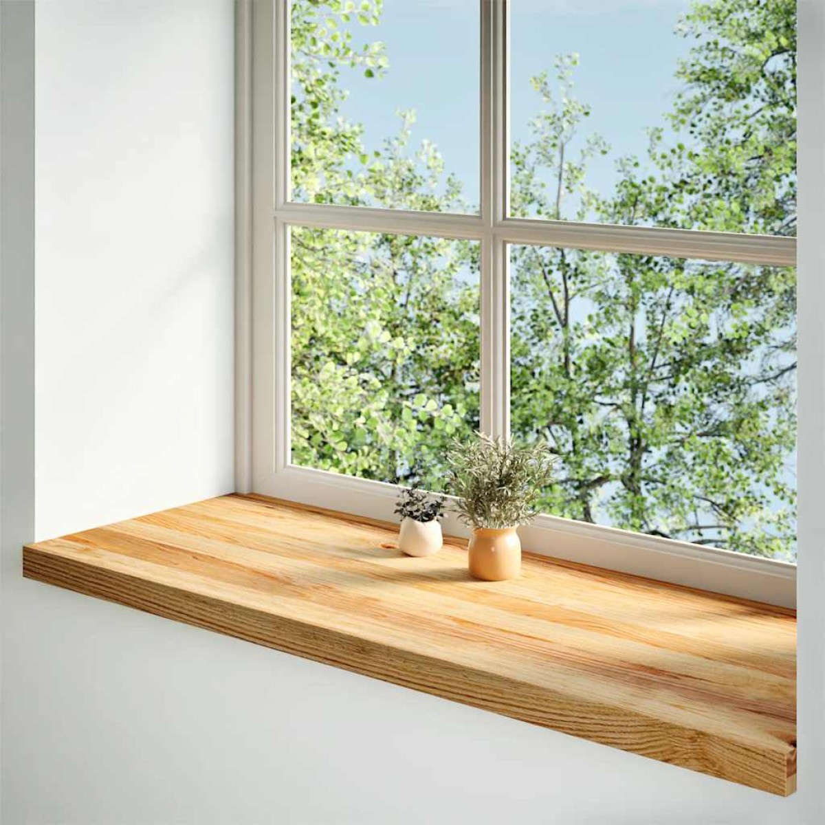 vidaXL Περβάζια παραθύρων 2 τεμ. Αν. Καφέ 120x40x2εκ. Μασίφ Ξύλο Δρυός
