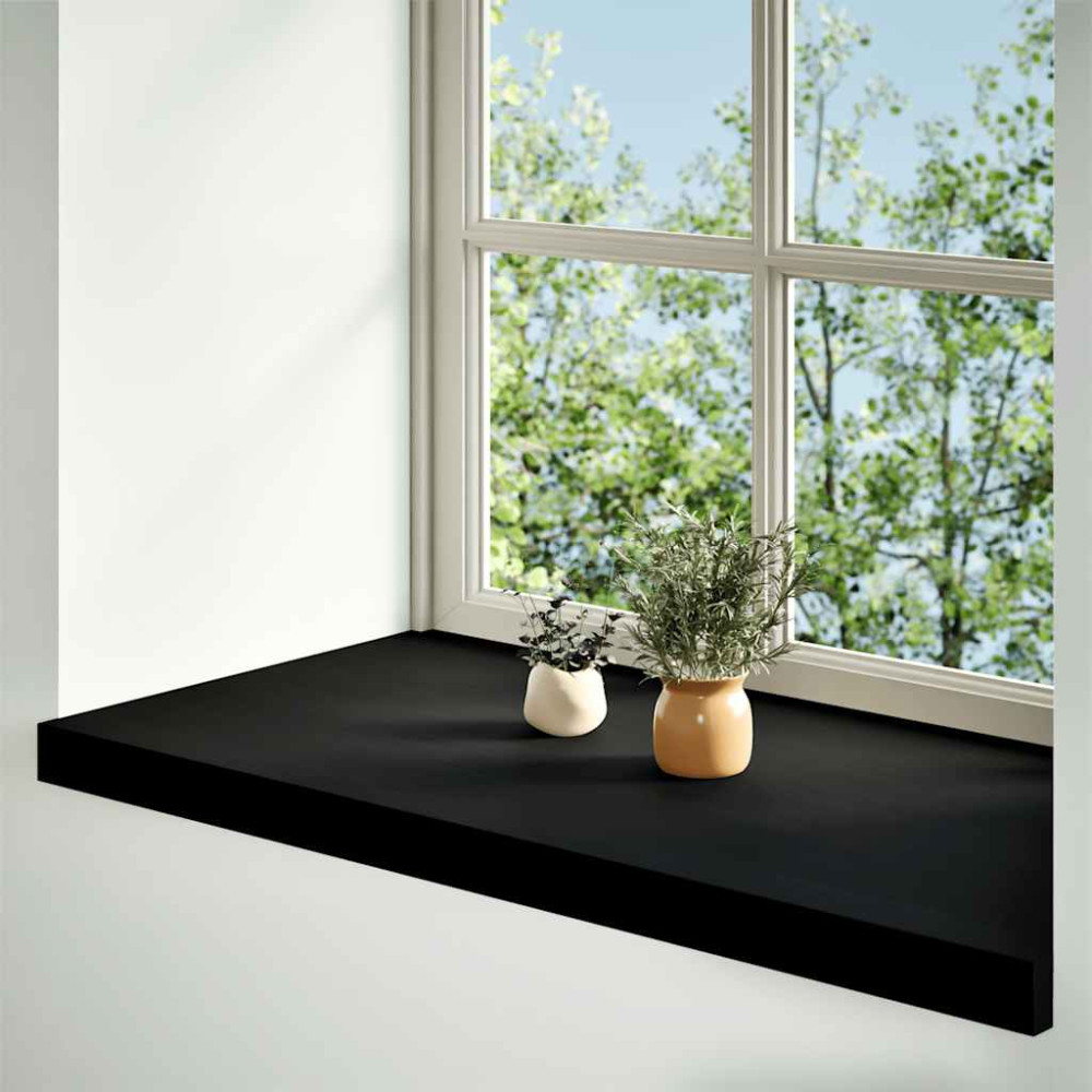 vidaXL Περβάζια παραθύρων 2 τεμ. Καφέ-Μαύρο 70x40x2 εκ. Μασίφ Ξύλο Δρυός