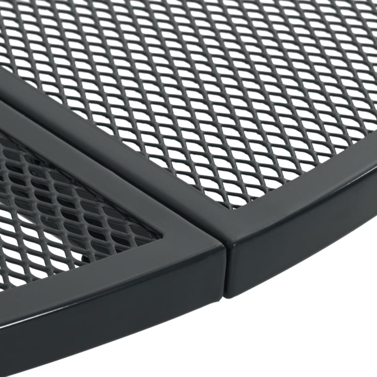 vidaXL Τραπέζι Βεράντας Στρογγυλό Ανθρακί Ø110x72,5 εκ. Ατσάλι
