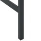vidaXL Τραπέζι Μπαρ Μαύρο 100x50x110εκ. από Ατσάλι με Ηλ. Βαφή Πούδρας