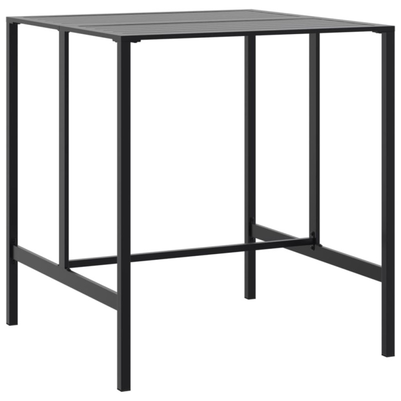 vidaXL Τραπέζι Μπαρ Μαύρο 100x100x110 εκ. Ατσάλι με Ηλ. Βαφή Πούδρας