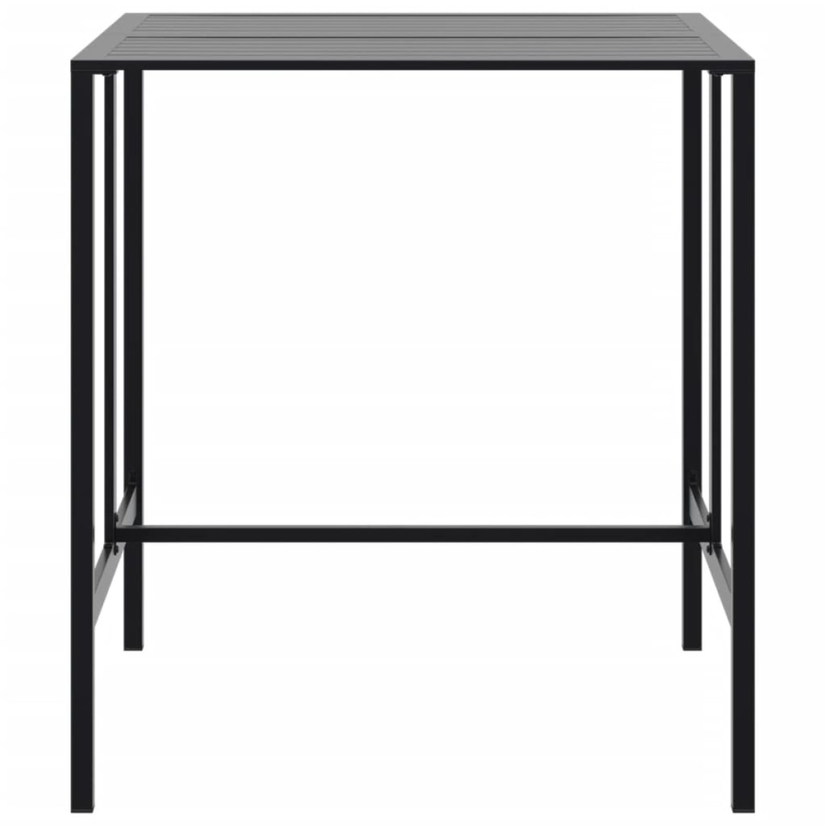 vidaXL Τραπέζι Μπαρ Μαύρο 100x100x110 εκ. Ατσάλι με Ηλ. Βαφή Πούδρας