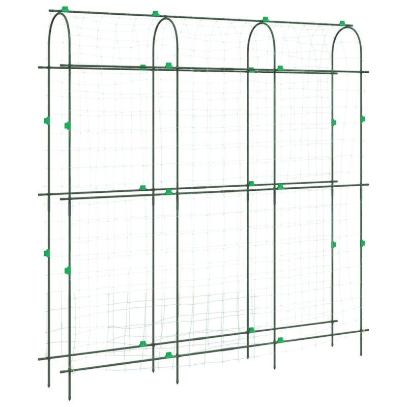 vidaXL Καφασωτό Κήπου Αναρ. Φυτά Πλαίσιο U 181x31x182,5 εκ. Ατσάλι