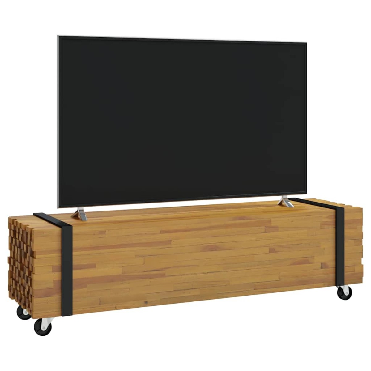vidaXL Βάση TV Καφέ 110 x 30 x 30 εκ Στερεό Ξύλο Τίκ